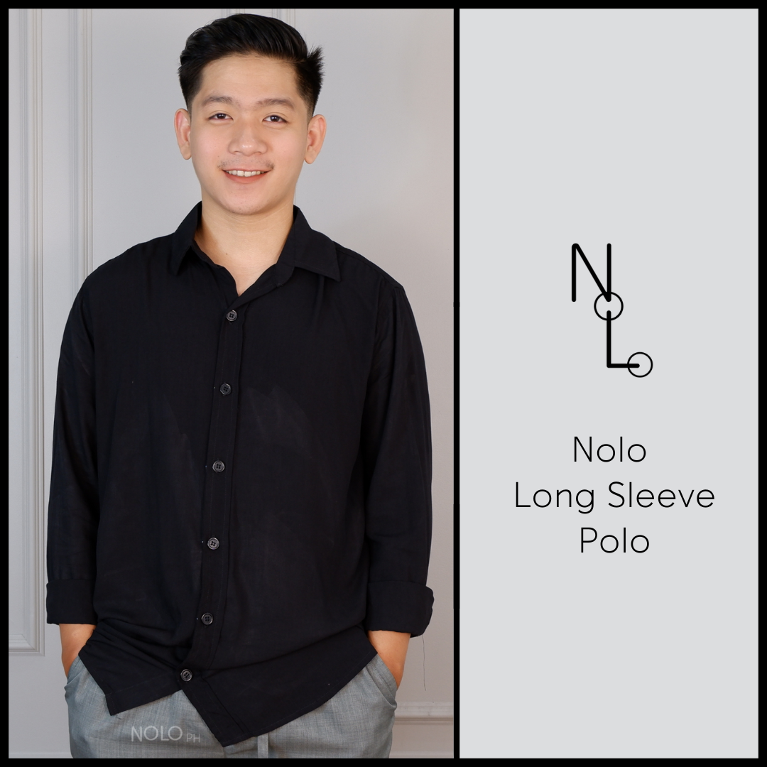 Long Sleeve Polo (Black)